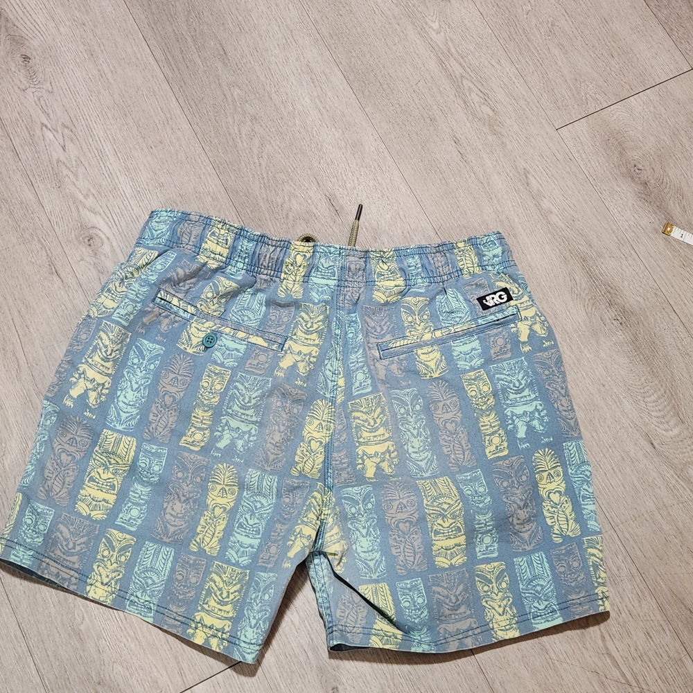 Men's Blue and Yellow Swim Shorts - Picture 5 of 5